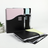 6.3" x 8.39" PP Cover Pocket A5 Coil Spiral Notebooks w/ Pen