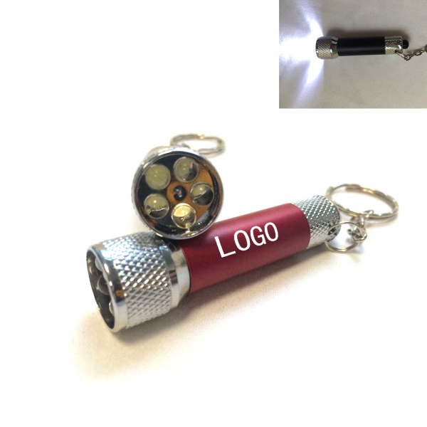 LED Flashlight Keychain Key Holder