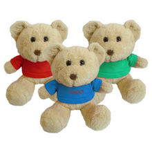 Print 8 1/2" Sitting Stuffed Plush Bear With T-shirt