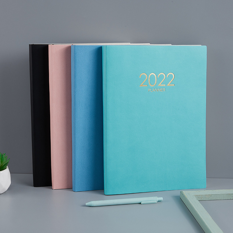 2022 B5 Planner Notebook Journal Soft Leather Cover 7.68"x10.24" Back to School, Office Supplies