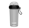 Double Use Multifunctional Drinking Bottle Plastic Cup with Lid and Straw