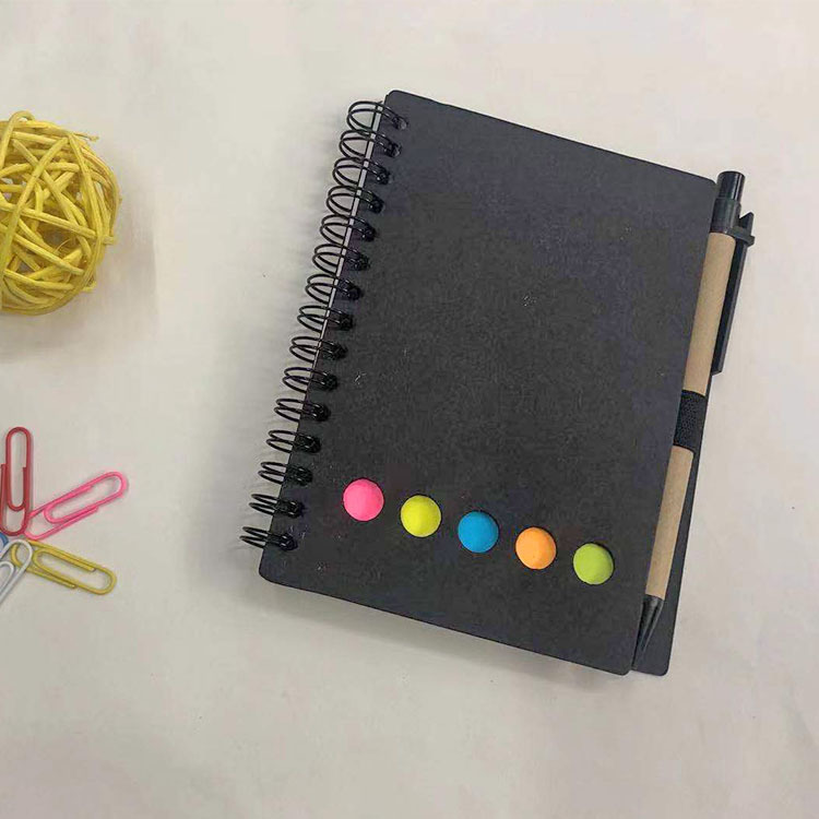 New Designed Sticky Note Notebook Spiral Binding Notepad Kraft Paper