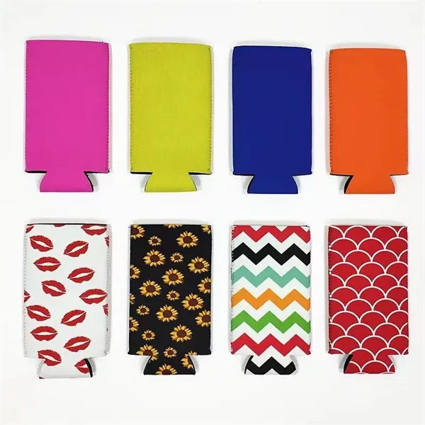 Tall 12oz Skinny Neoprene Can Cooler Holder Beverage Sleeves