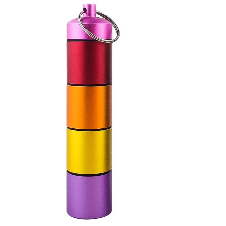 One-week Detachable Aluminum Pill Storage Bottle