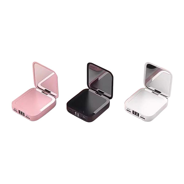 Portable Large Capacity Makeup Mirror Charger With a Line
