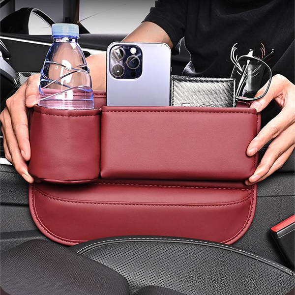 Premium Leather Car Seat Gap Storage Box