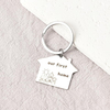 Stainless Steel House-Shaped Keychain