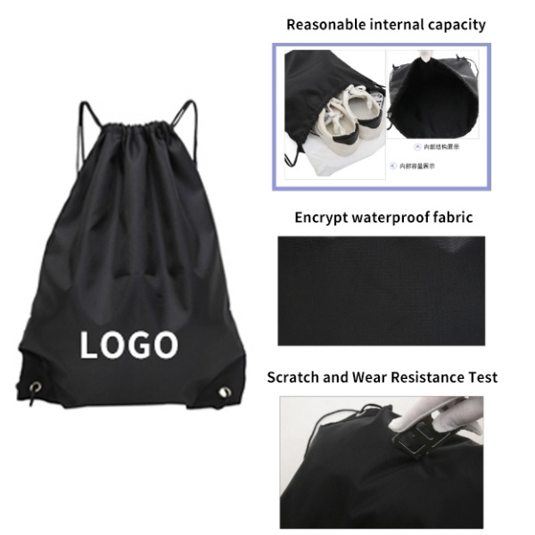 Men's And Women's Outdoor Large Capacity Drawstring Backpack Sports Storage Bag