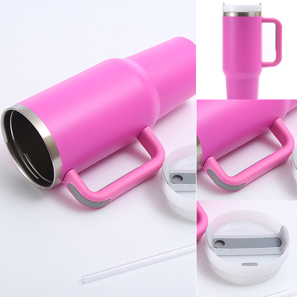 40oz Stainless Steel Car Cup Ice Bully Cup With Straw Thermos Cup