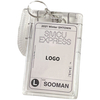 Acrylic Transparent Double Card Protective Cover Plastic Key Chain Display License