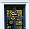 Christmas Doorplate Sign Wood Ornament Festive Decoration