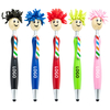 Cartoon Doll Head Hairstyle Ballpoint Pen With Stylus