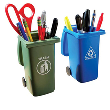 Desk Trash Can Pen Holder