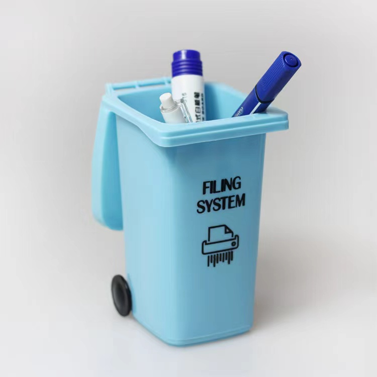 Personalized Desktop Trash Can Pen Holder