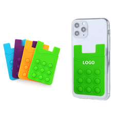 Silicone Push Pop Cell Phone Wallets