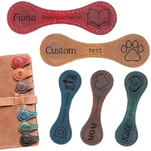 Magnetic Leather Bookmark