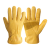 Cowhide Leather Work Gardening Gloves Separate Fingers