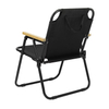 Folding Outdoor Chair With Wooden Armrest In A Bag