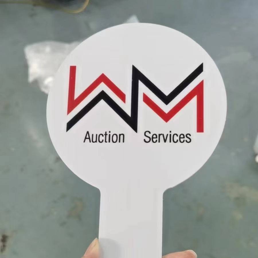 Diecut Auction Paddle