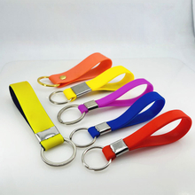 8''x1/2'' Silicone Keychain Hotel Flight Tag