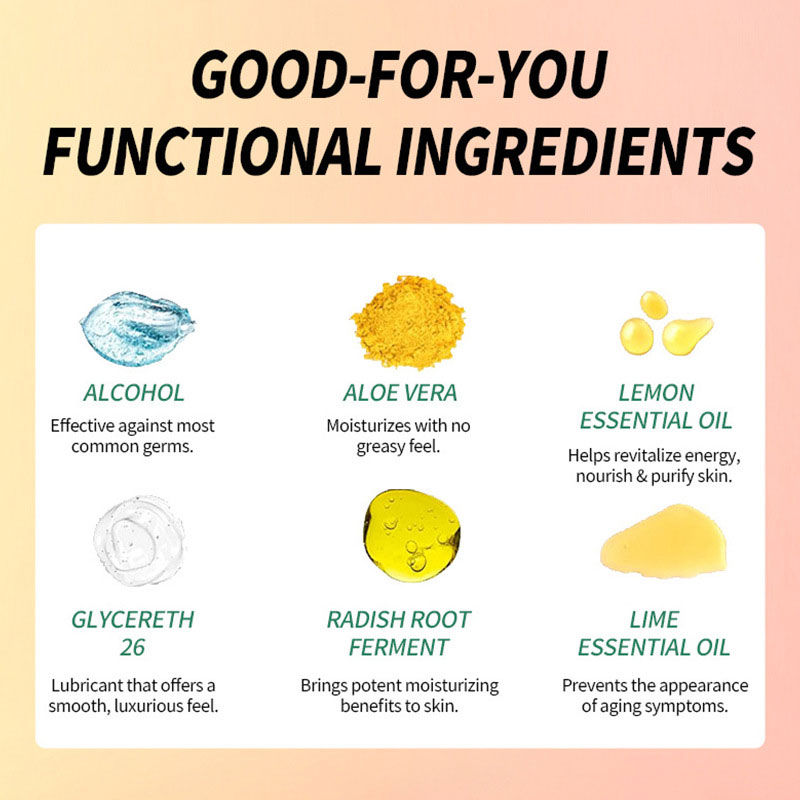 Multiple Fruit Scents Antibacterial Waterless Hand Sanitizer