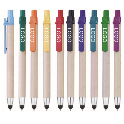 Eco-Green Recycled Paper Stylus Ballpoint Pen