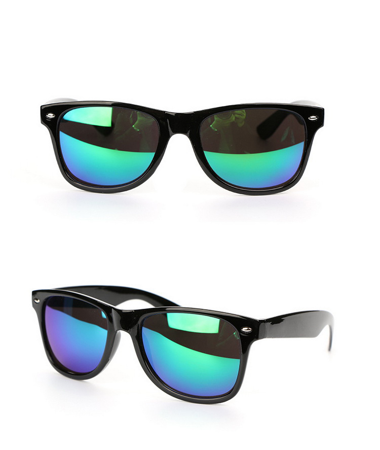 Print Color Mirrored Lenses Sporty Sunglasses