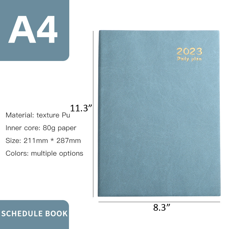 12 Month 2023 Weekly Vertical Planner, Hard Cover, A4 ( 11.3"x8.3")