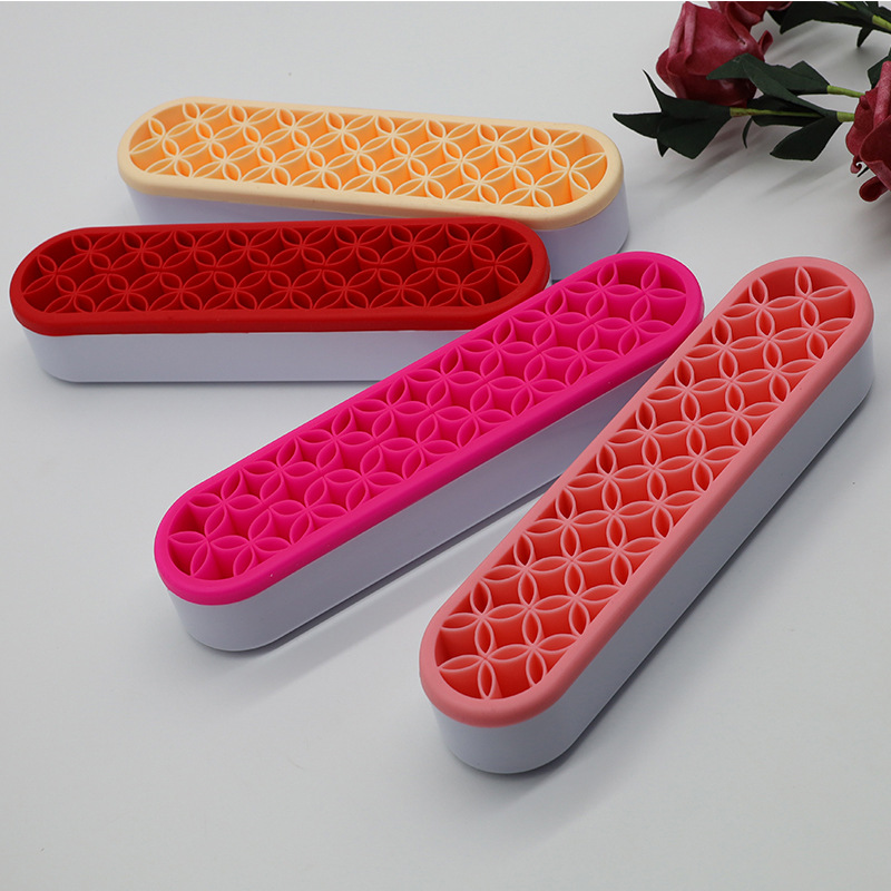 Silicone Makeup Brush Holder Multipurpose Painting Pen Holder Sewing Craft Tool Holder Storage Box for Stash and Store