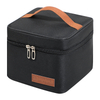 Cationic Leather Patch Square Lunch Cooler Bag