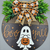 Halloween Doorplate Wood Ornament Festive Decoration