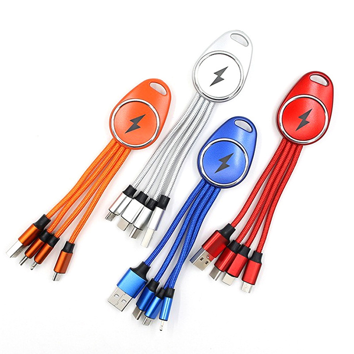 One Drag Three Keychain Charging Cable