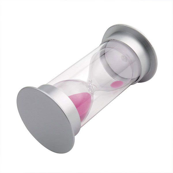 Fall-proof Silver Cover Hourglass Timer Quicksand Bottle
