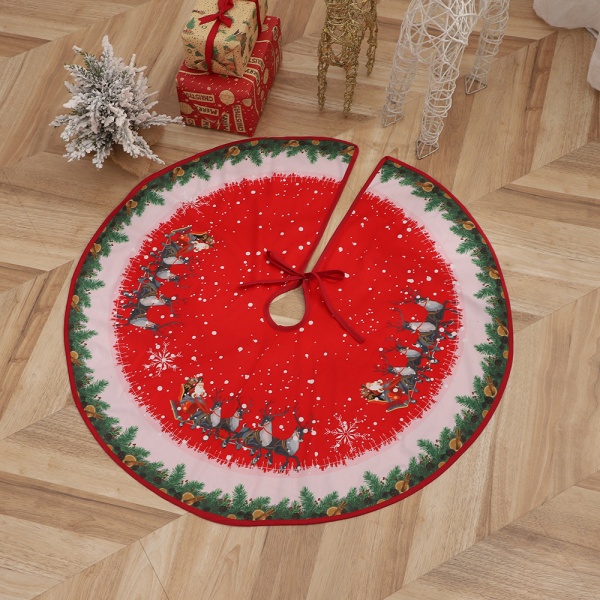 New Cartoon Round Elk Christmas Tree Decoration Base Mat