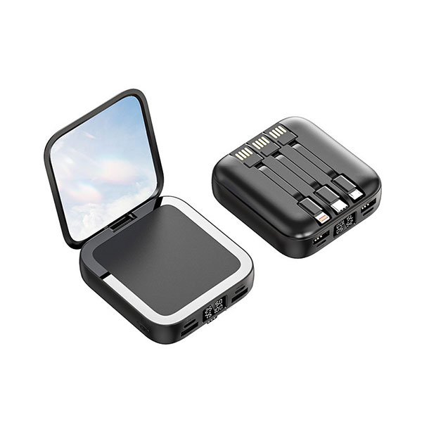 Portable Large Capacity Makeup Mirror Charger With a Line