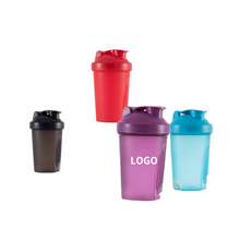 14oz Outdoor Sports And Fitness Plastic Shaker Bottle