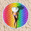 Custom Full Color Imprint Large Round Microfiber Beach Towel