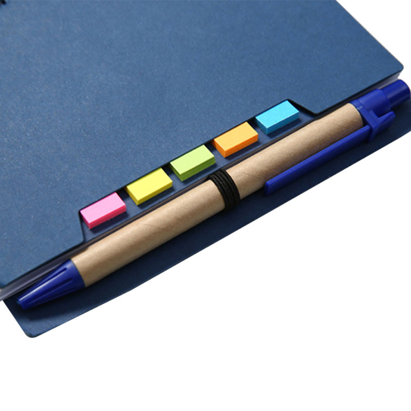 Premium Spiral Sticky Notes Notebook With Pen Set