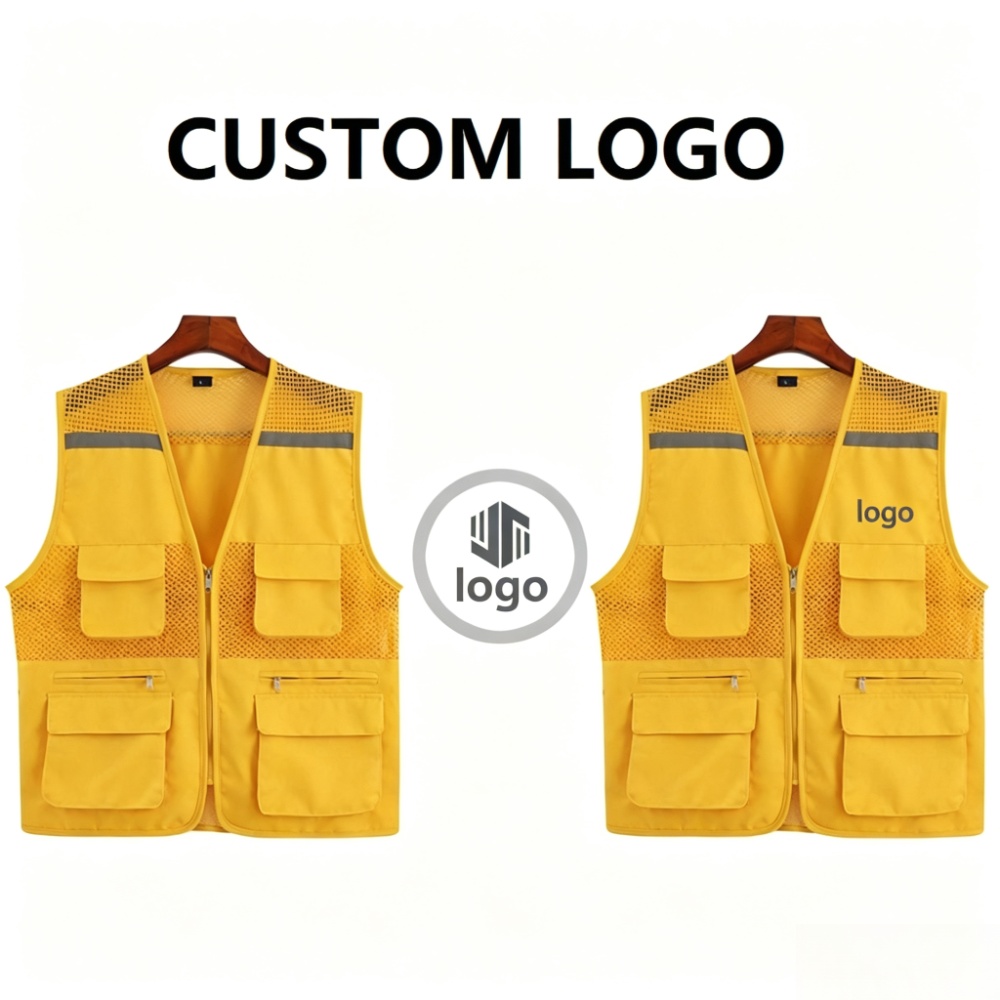 Reflective Pocket Safety Vest High Visibility Work Shirt