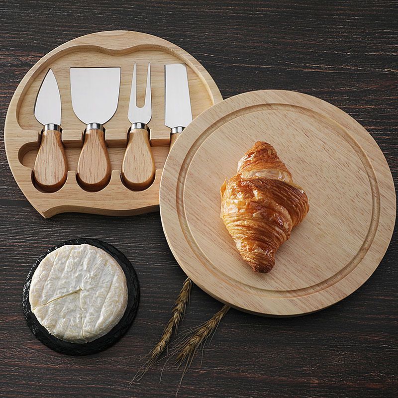 Custom 5-Piece Bamboo Cheese Knife Board Set