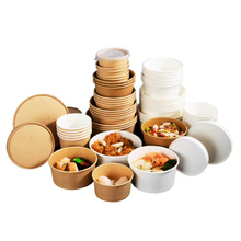 25oz Salad Pasta Kraft Paper Bowls Food Containers