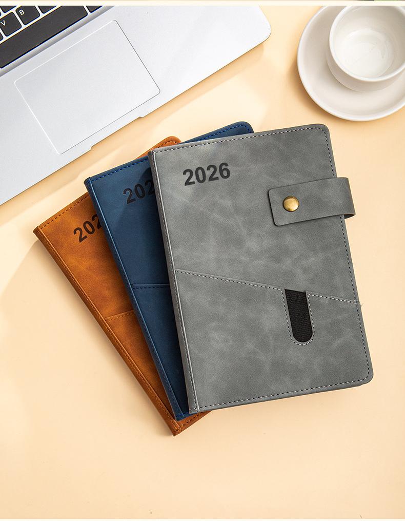 2026 PU Pocket Daily Planner Notebooks 52 Week Calendar