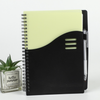 6.3" x 8.39" PP Cover Pocket A5 Coil Spiral Notebooks w/ Pen