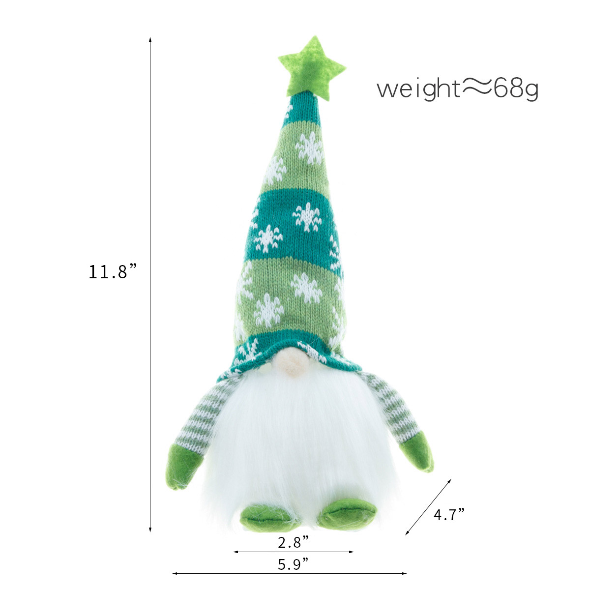 Christmas Gnomes Plush with LED Light for Christmas Tree Home Table Decor