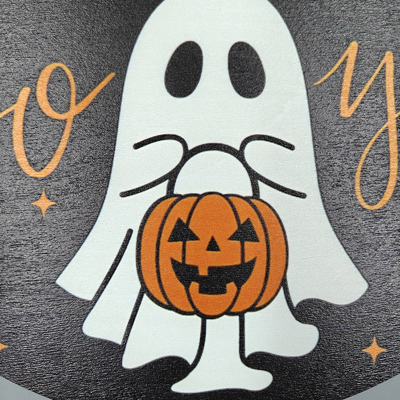 Halloween Doorplate Wood Ornament Festive Decoration
