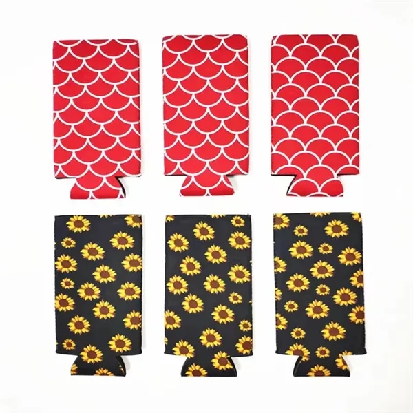 Tall 12oz Skinny Neoprene Can Cooler Holder Beverage Sleeves