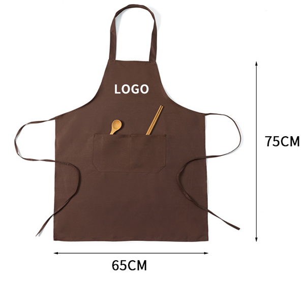 Advertising Apron Custom Logo Printing Promotional Gift With Two-Pocket 