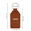 Custom LOGO Blank PU Leather Car Keychain
