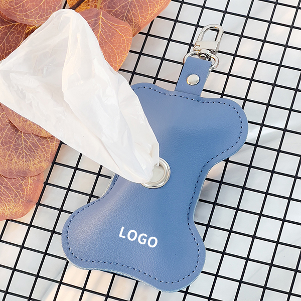 PU Leather Dog Poop Bag Dispenser For Portable Garbage Box