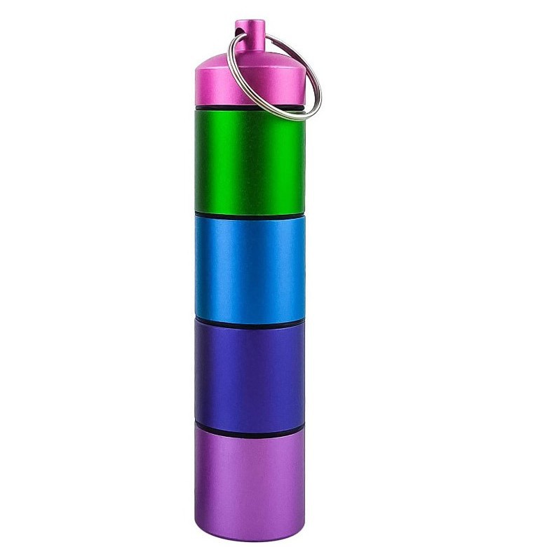 One-week Detachable Aluminum Pill Storage Bottle